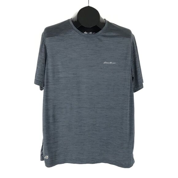 Eddie Bauer Motion FreeDry Short Sleeve T-Shirt Men's Large Gray Crew Neck Gym - Picture 1 of 11
